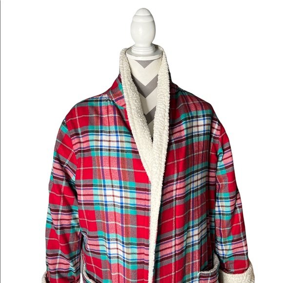 Lands End Sherpa Lined Robe - Picture 2 of 4